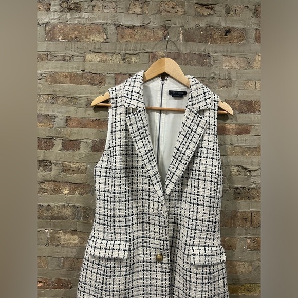 Alice & Olivia Jordy double breasted tweed tuxedo dress - Picture 3 of 14